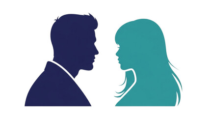 Male and Female Face Silhouettes – Man and Woman Avatar Profile Vector Icons AI EPS PNG JPEG