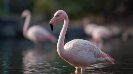 Graceful flamingos wade through shimmering waters, celebrating the vibrant spirit of Fiesta de la Rosa and World Migratory Bird Day