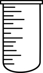 Simple Outline Drawing of a Measuring Cylindrical Laboratory Too