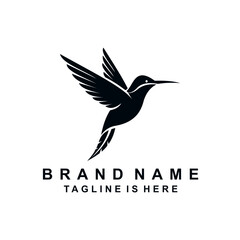hummingbird logo vector icon for company