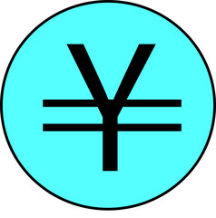 Yen Currency Symbol Doodle Art – Minimalist Black & White Design