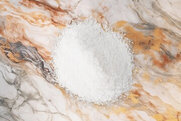 Pile of spices or seasoning on the wooden desk