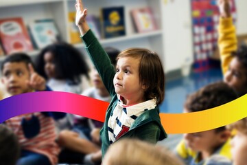 Elementary students in class