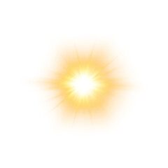 Obraz premium Soft Yellow Sunbeam with Optical Glow and Halo Light for Warm Summer or Heavenly Background Decoration