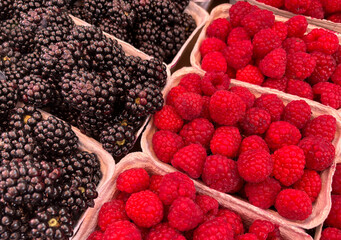 Fruit background with berry mix