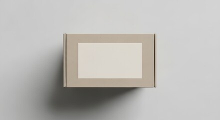 A simple, elegant box on a light background, showcasing minimalistic design for packaging