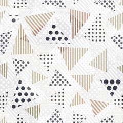 Triangle seamless pattern with cloth effect
