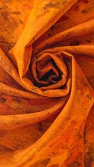 Orange fabric swirl