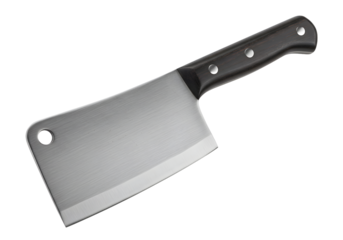 Sharp cleaver knife with dark wood handle, a professional kitchen tool ready for any culinary task, essential for chefs and home cooks alike.