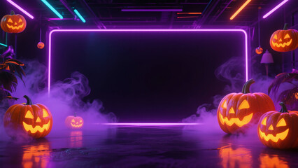 halloween background with pumpkins