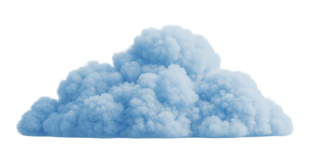 Isolated Blue Cloud Shape Texture Cumulus Formation Fluffy Weather Element Cumulonimbus