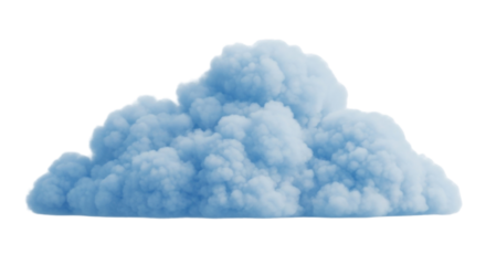 Isolated Blue Cloud Shape Texture Cumulus Formation Fluffy Weather Element Cumulonimbus