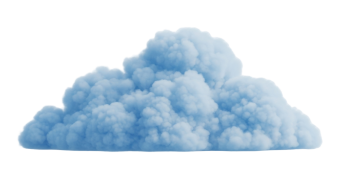 Isolated Blue Cloud Shape Texture Cumulus Formation Fluffy Weather Element Cumulonimbus