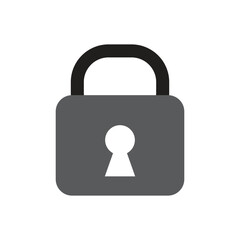 Padlock icon design template isolated