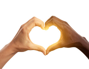 Obraz premium Empowerment and Solidarity – Hands Creating Heart Symbol PNG