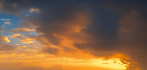 sunset sky with clouds