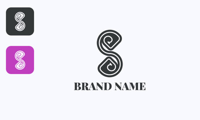 Obraz premium Letter S elegant vector logo design, abstract stylish monogram template icon for business, branding, and creative identity