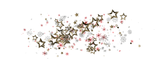 Festive and elegant Christmas background featuring golden stars and snowflakes. Perfect for holiday greetings and winter designs. Celebrate Chri