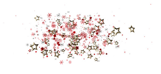 A beautiful abstract image featuring stars and snowflakes, perfect for holiday themes, Christmas, Winter and celebration.