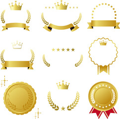 周年記念ロゴマークのデザインセット。白背景にベクターイラスト。