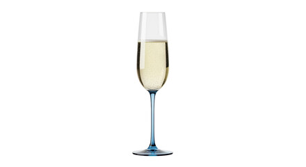 Isolated champagne flute filled with bubbly beverage for celebrations and toasts occasions