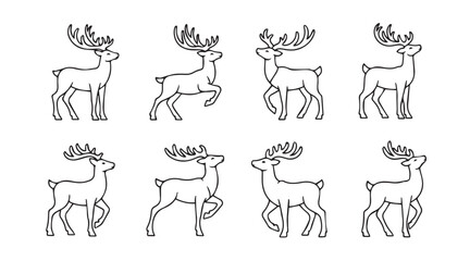 Santa deer vector