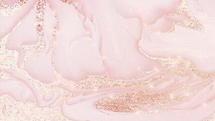 Luxury desktop wallpaper, feminine pink fluid texture design