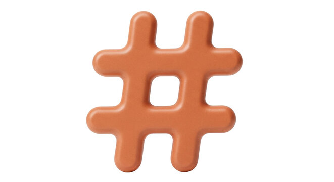 Isolated Number Sign, Hash, Pound Sign – Symbol, Object, Graphic Resource for Creative Projects