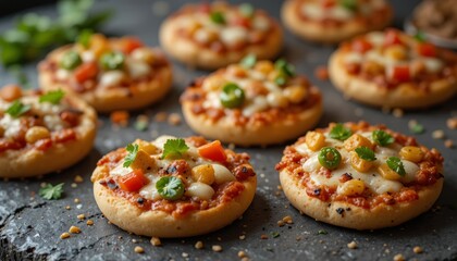 Delicious mini pizzas perfect for party appetizers or quick meals