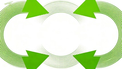 Green arrows forming circular pattern