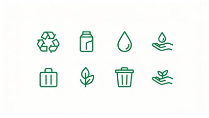 Environmental icons set