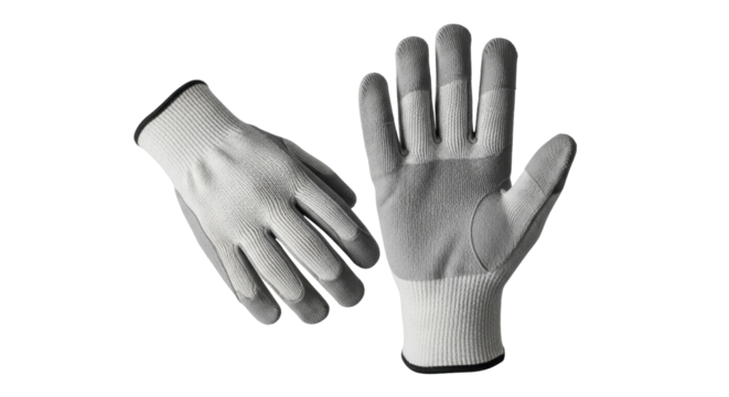 Isolated work gloves. Personal protection equipment. Hand protection for worker or gardener