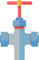 Flat vector icon of a needle valve with white background.