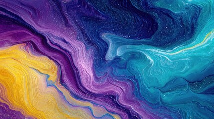 Obraz premium Vibrant Swirls of Color Dance in an Abstract Masterpiece