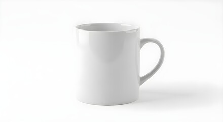 Obraz premium Simple blank white coffee mug isolated PNG with Transparent Background