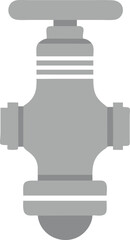 Minimal vector icon of a foot valve with white background.