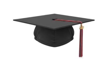 Isolated graduation cap on a simple background with tassel and 2020 graduation year tag