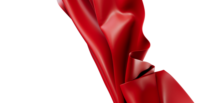 Dramatic red fabric with soft folds and a smooth texture. Perfect for adding a touch of luxury to designs. Great for backdrops and abstract conc