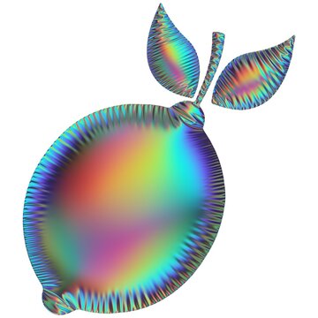 bunte changierende Zitrone