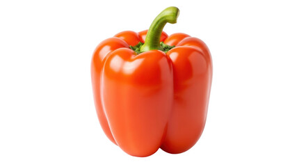 Isolated red bell pepper featuring glossy texture, a healthy ingredient, vibrant and fresh
