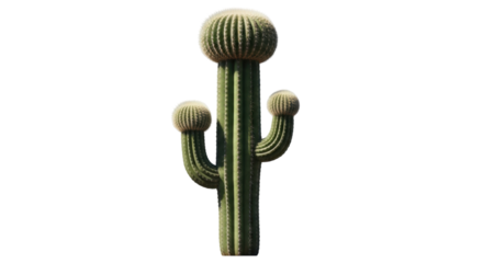 Isolated barrel cactus against backdrop for desert plant or botanical garden aesthetic