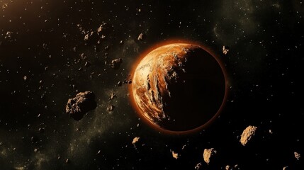 kosmos, background earth in space, space style, end of the world