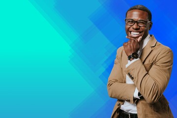 Cheerful professional African American businessman