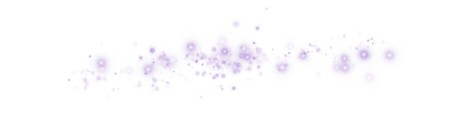 Magical Purple Light Dust Particles Effect on Transparent Background