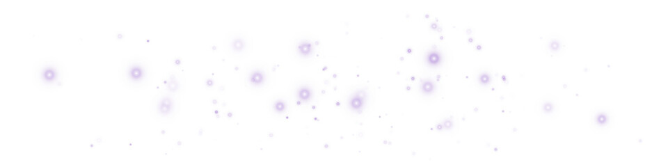 Magical Purple Light Dust Particles Effect on Transparent Background