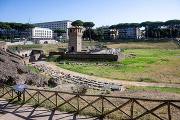 View of the Circus Maximus in Rome