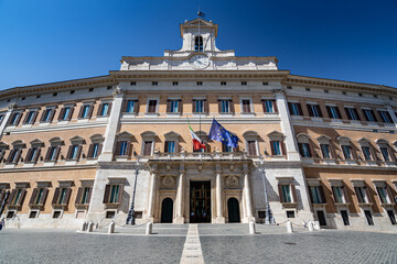 View of Piazza Montecitorio in Rome