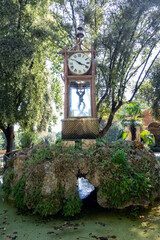 View of the water clock on the Pincio in Rome