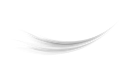 Black Air Flow Wave with Swirl and Motion Blur on Transparent Background