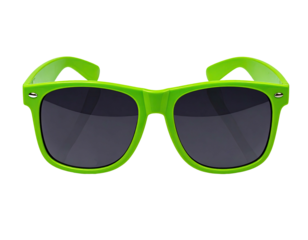 Bright lime green sunglasses with dark lenses (3)
